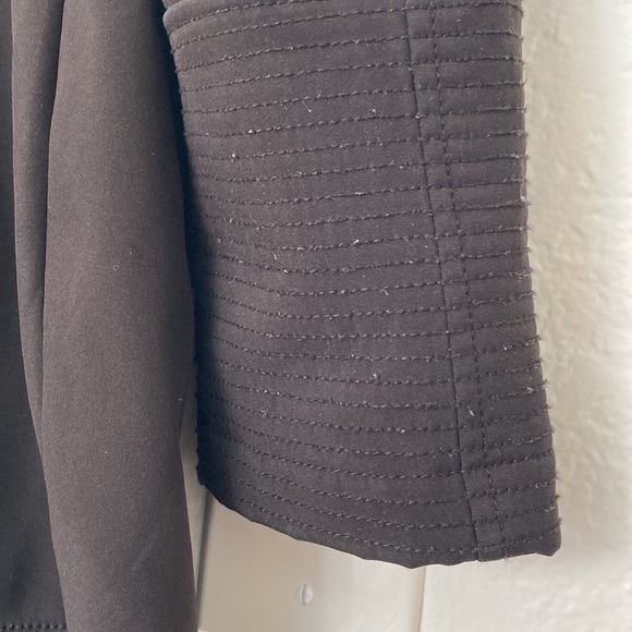 MICHAEL Michael Kors Long Black Moto Style Jacket Coat, Size M - Picture 7 of 7